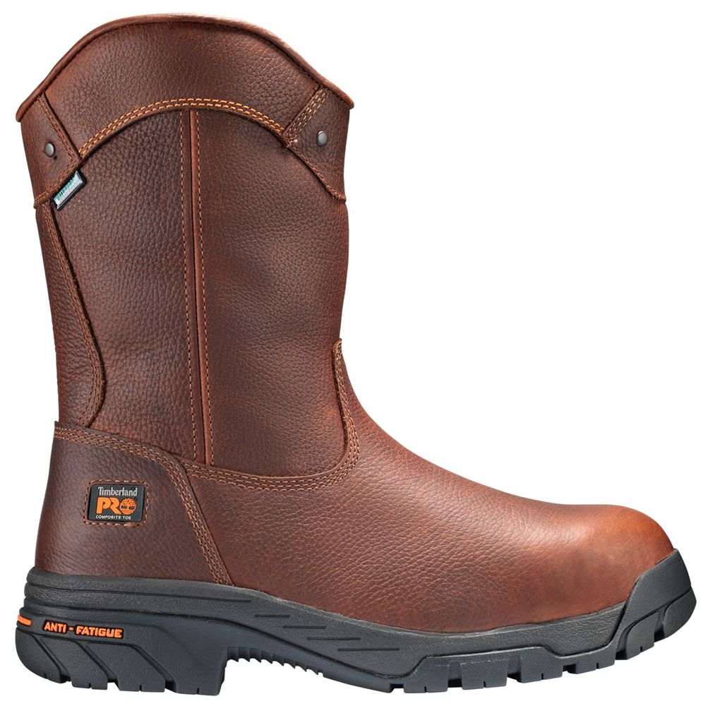 Botas de Trabajo Timberland Hombre Pro® Helix Wellington Comp Toe Marrones - Chile VSM-147052